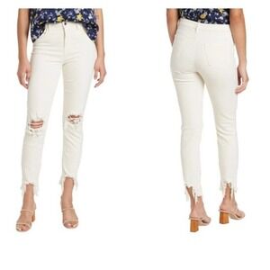 #20 L’agence NWOT Vintage White High Line High Rise Distressed Skinny Jeans